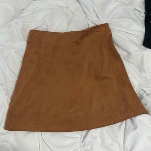 Francesca Boutique Brown Suede Skirt Sz XS